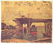 Alfred Sisley Brucke im Bau painting